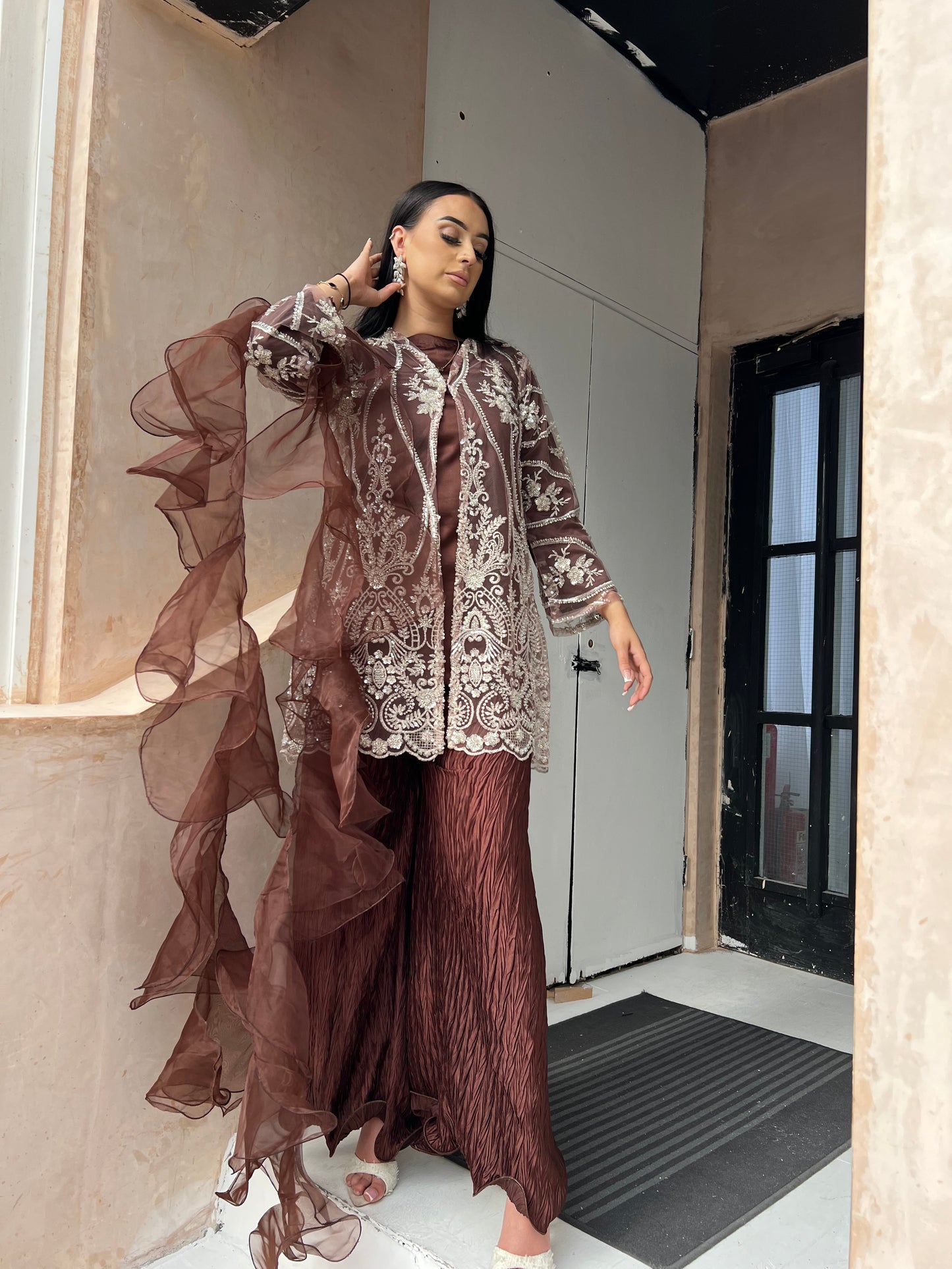 JINA Brown (5pc) Includes 2 Trousers