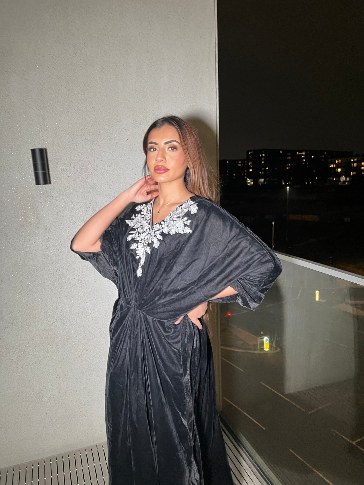 Zeina Velvet Kaftan