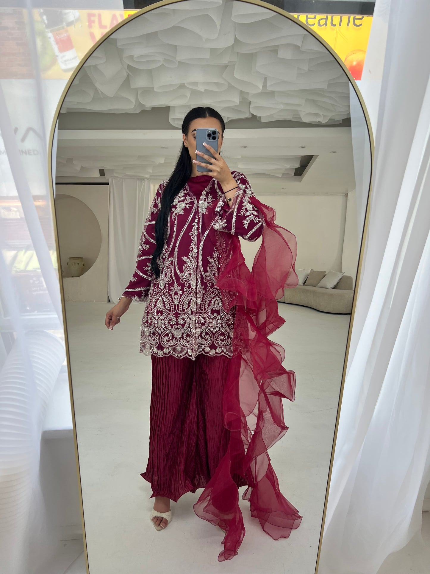 JINA Burgundy (5pc) Includes 2 Trousers