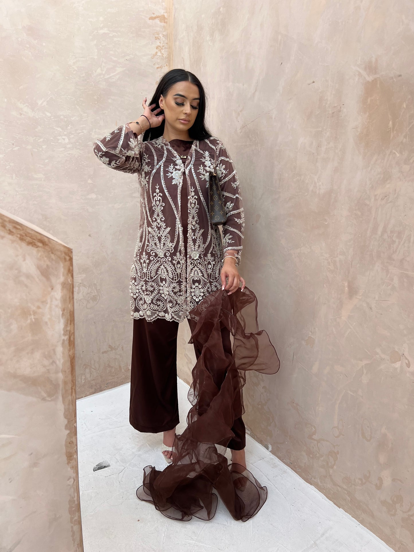 JINA Brown (5pc) Includes 2 Trousers