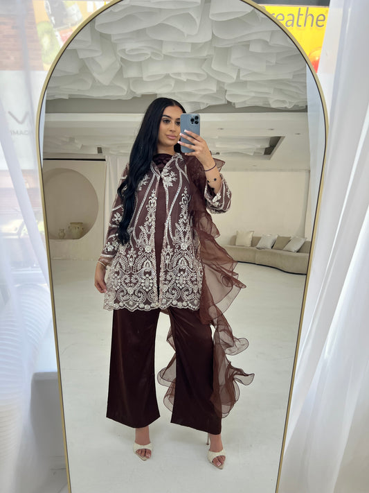 JINA Brown (5pc) Includes 2 Trousers