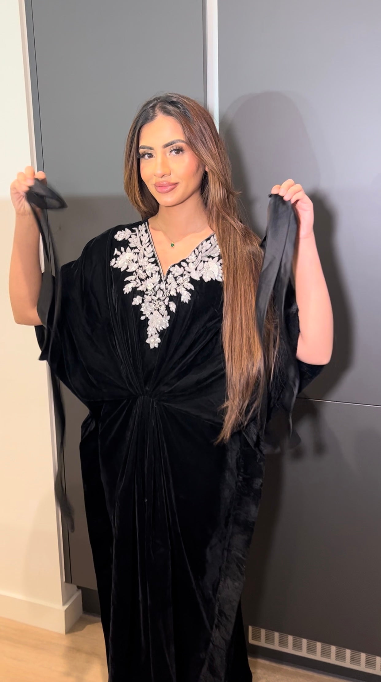 Zeina Velvet Kaftan
