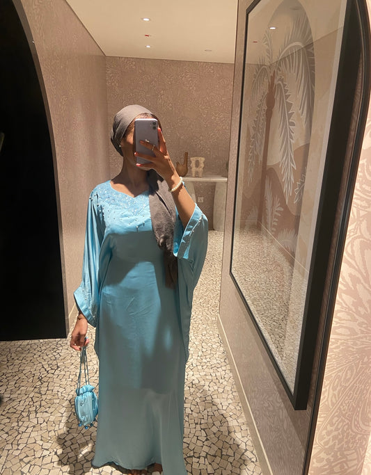 Sierra Pearl Blue (Potli Bag Included)