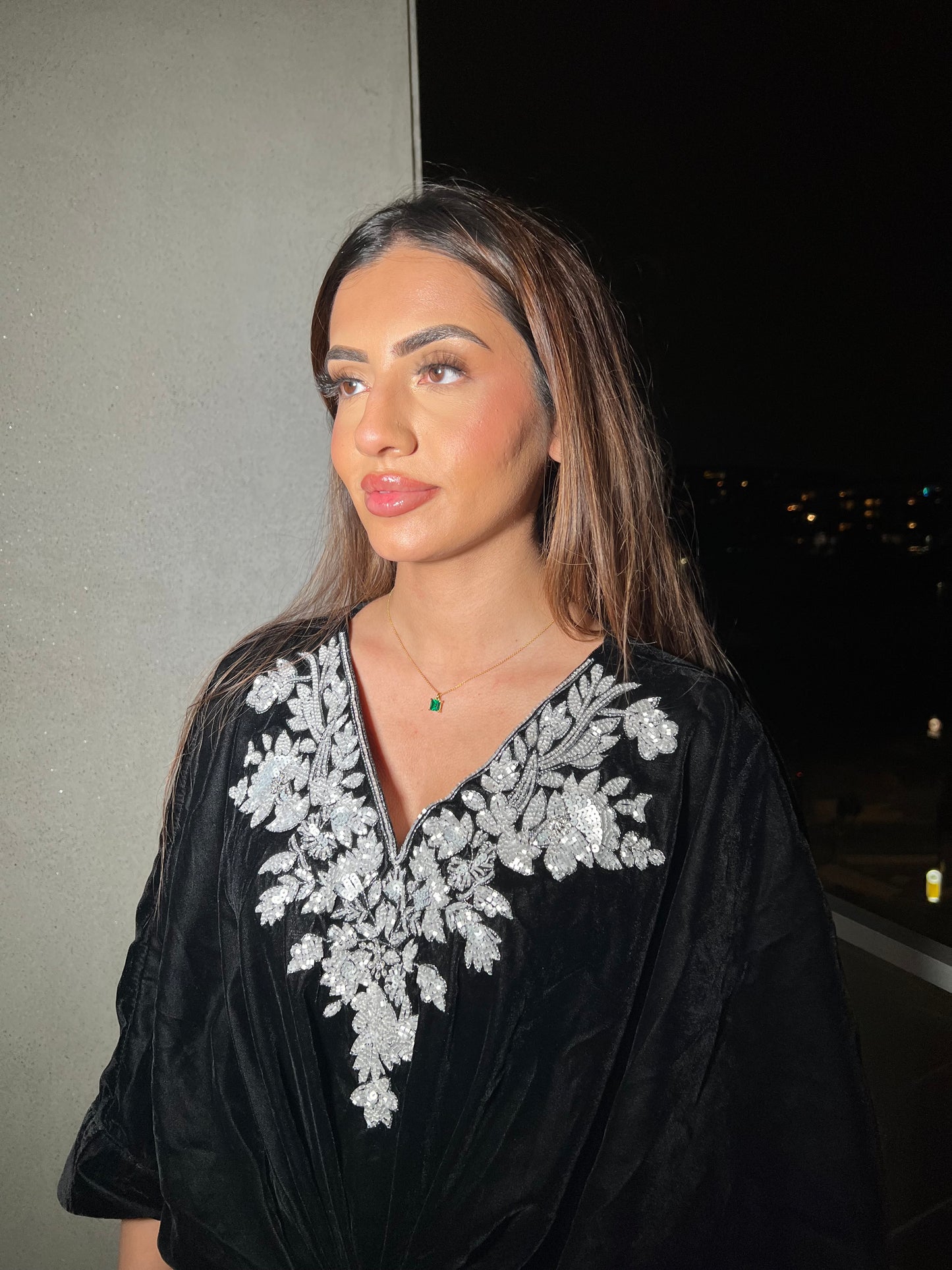 Zeina Velvet Kaftan