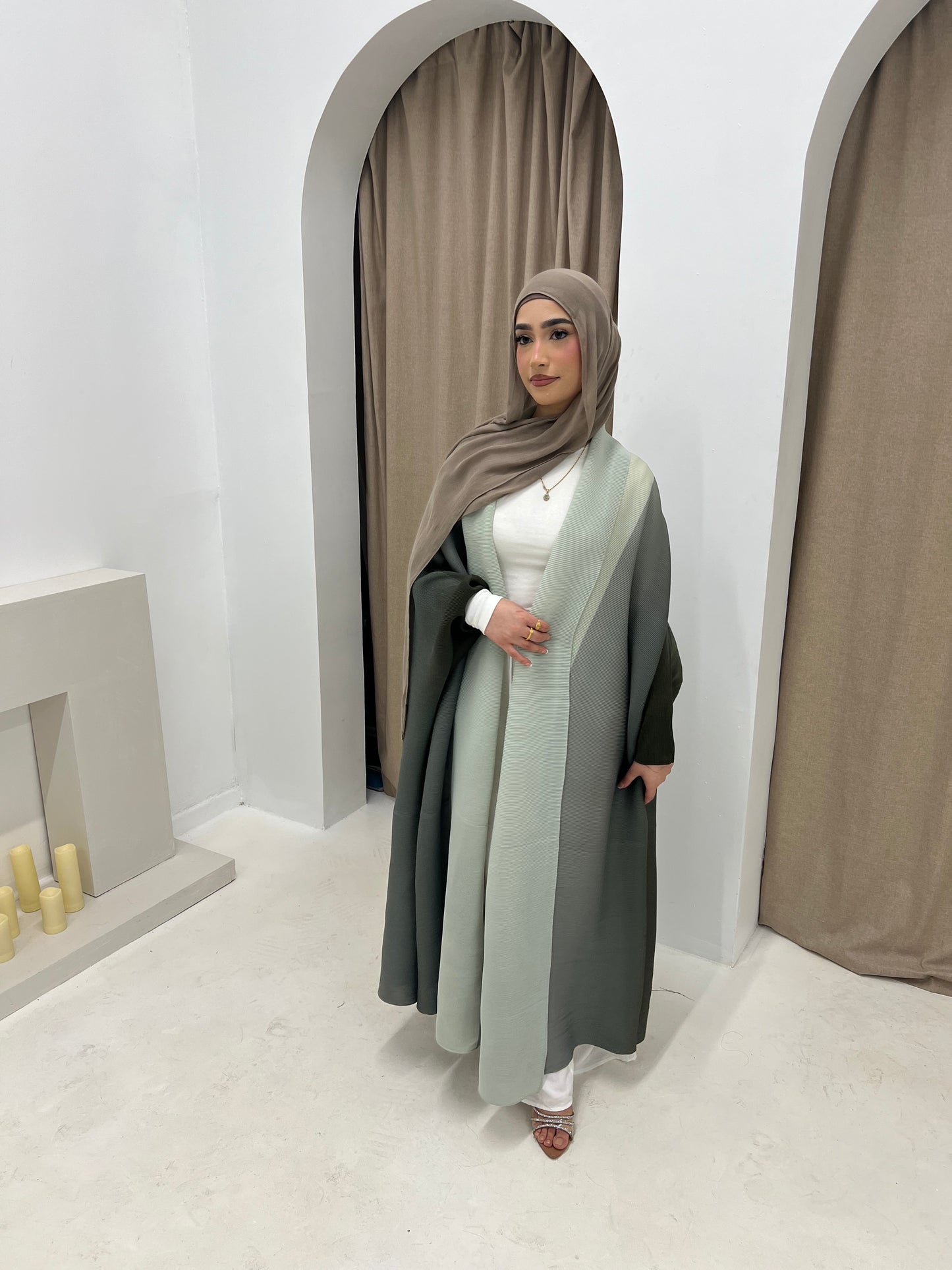 MYLA Oversized Khaki Abaya