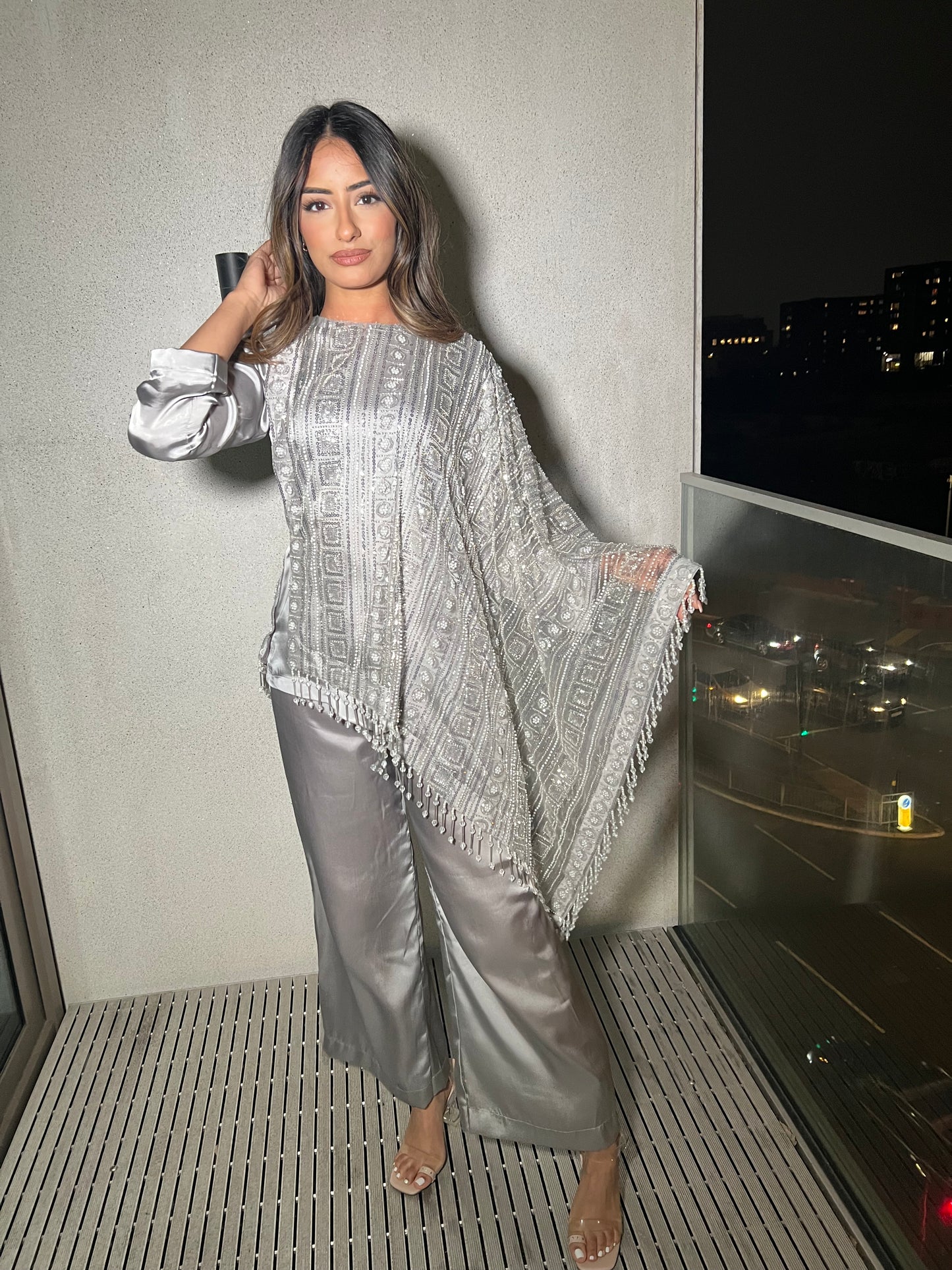 Lia Luxe Cape Grey 3pc