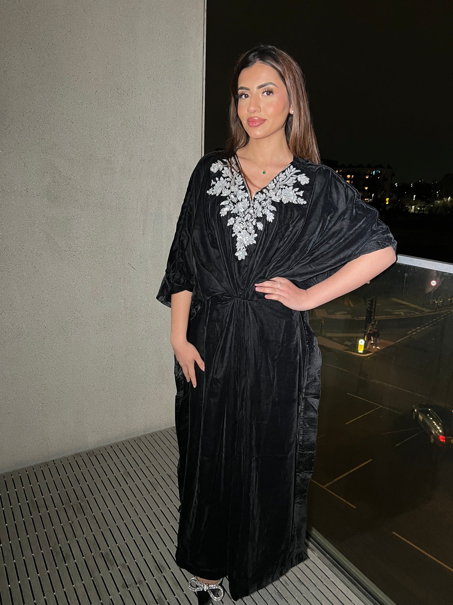 Zeina Velvet Kaftan