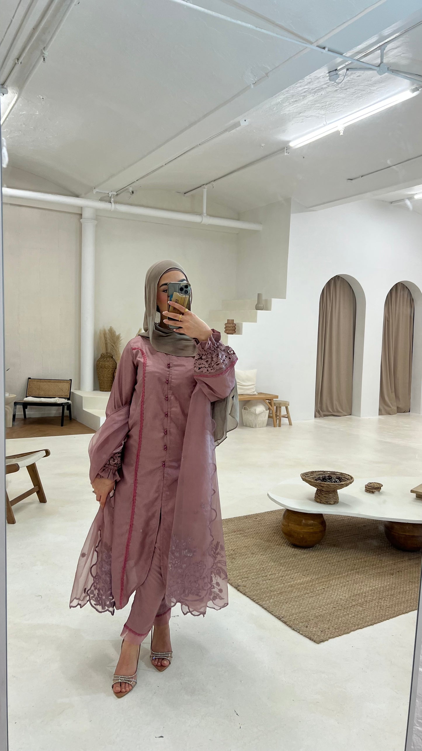 IQRA Rose Pink/ Bottle Green