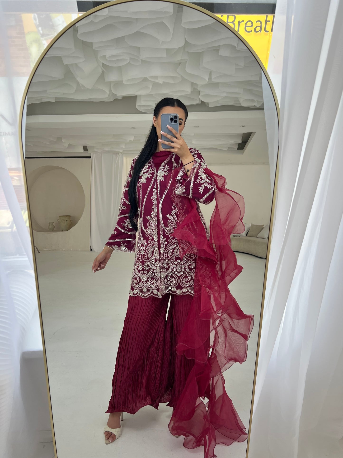 JINA Burgundy (5pc) Includes 2 Trousers
