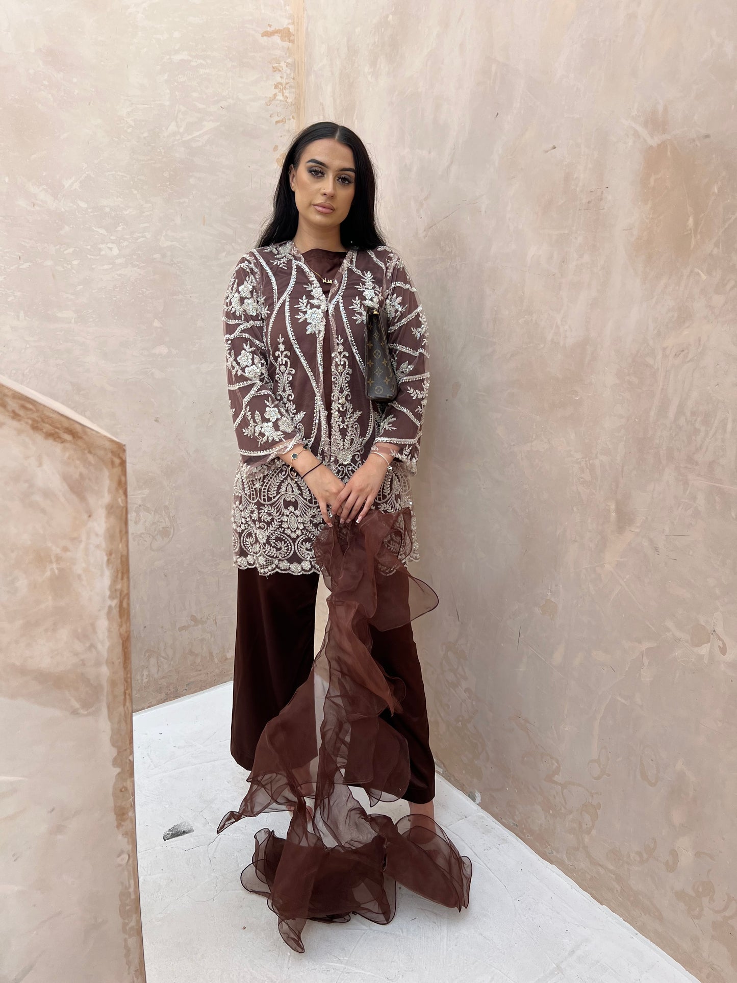 JINA Brown (5pc) Includes 2 Trousers