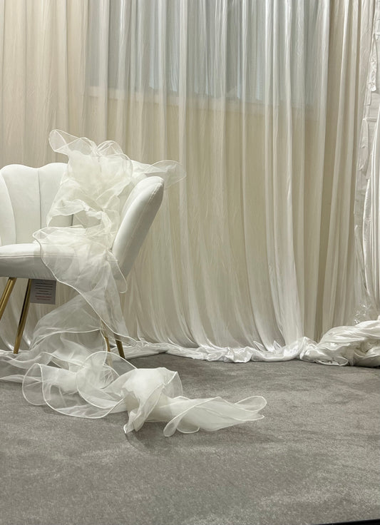 white organza ruffle dupatta uk