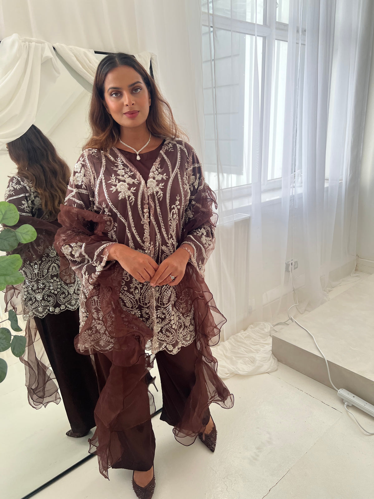 JINA Brown (5pc) Includes 2 Trousers