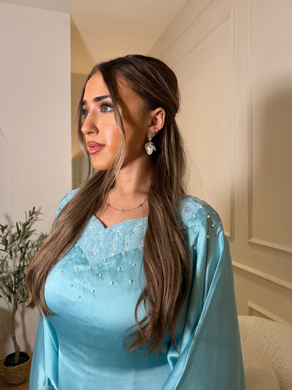 Sierra Pearl Blue (Potli Bag Included)