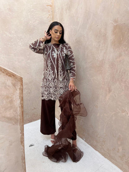JINA Brown (5pc) Includes 2 Trousers