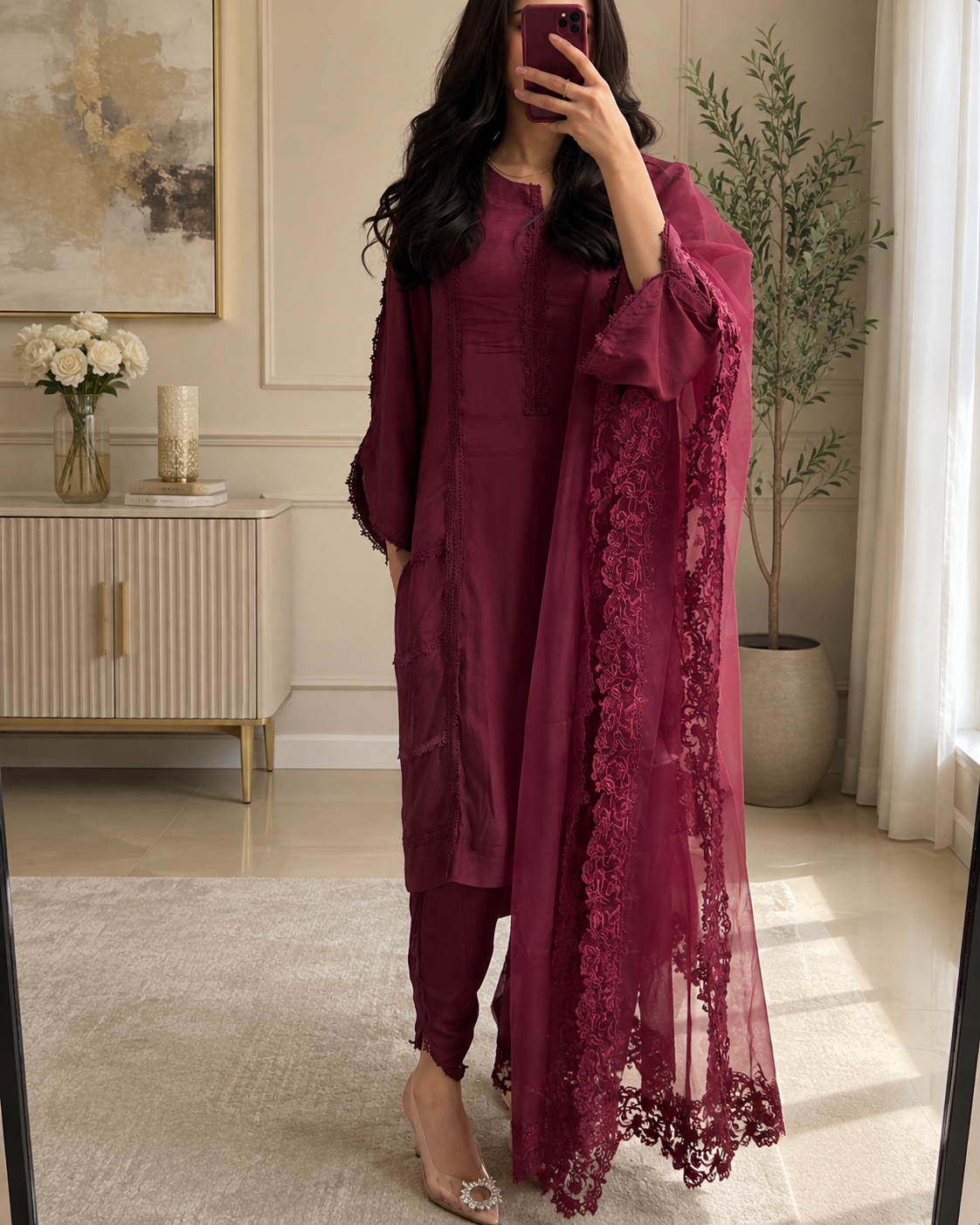 NYLA Burgundy/Black (3pc)