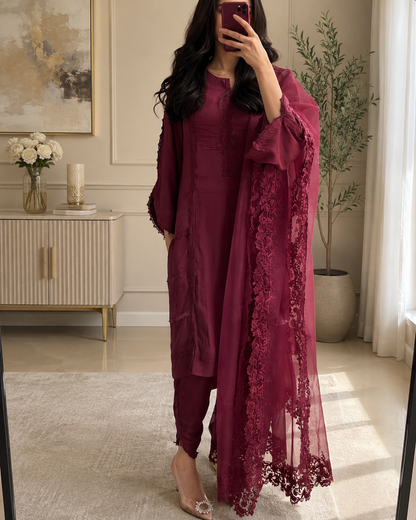NYLA Burgundy/Black (3pc)