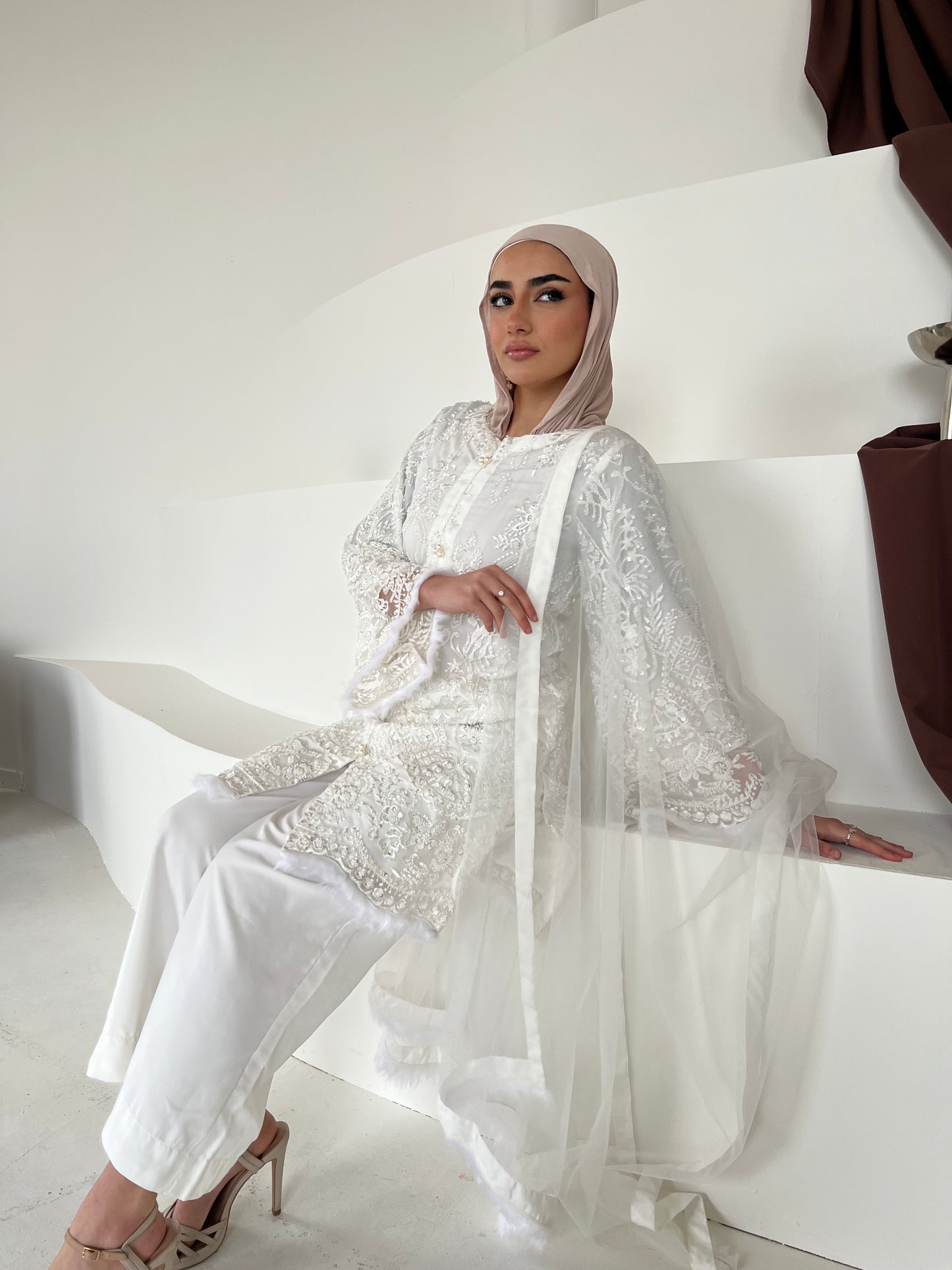 HANA Feather LONG length kameez