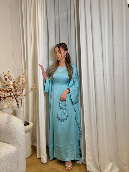 Sierra Pearl Blue (Potli Bag Included)