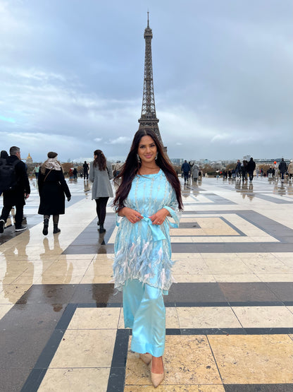 LEYA Feather Blue (4pc)