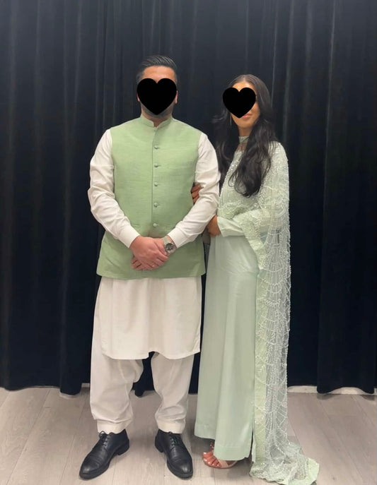 DINA Mint Embellished Trail Cape (2PC)