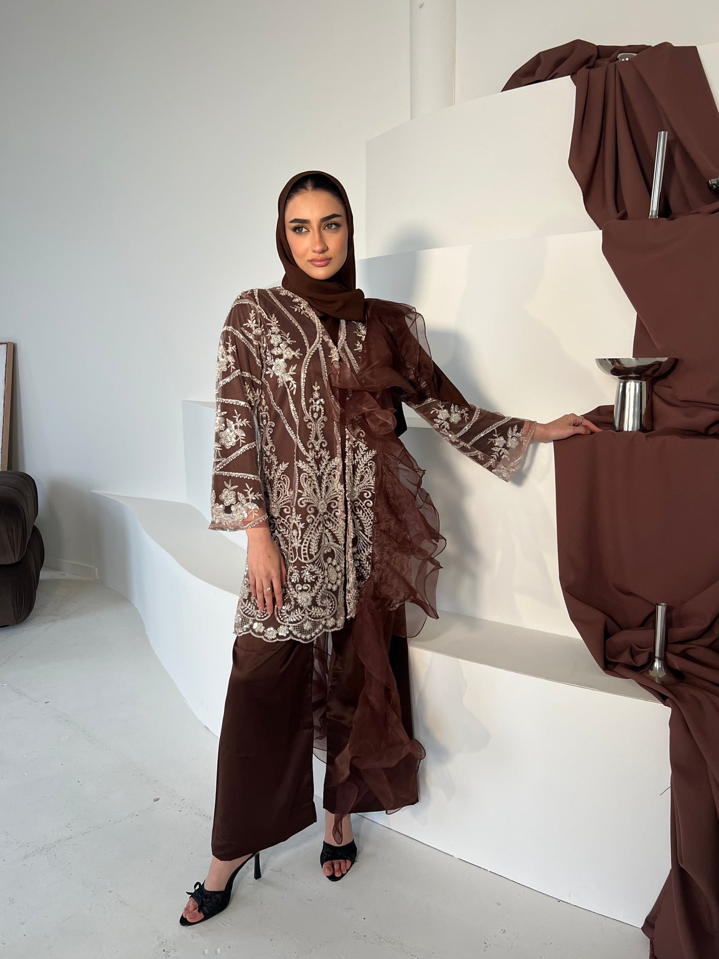 JINA Brown (5pc) Includes 2 Trousers