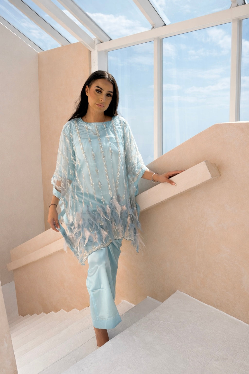 LEYA Feather Blue (4pc)