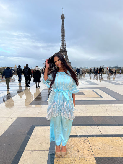 LEYA Feather Blue (4pc)