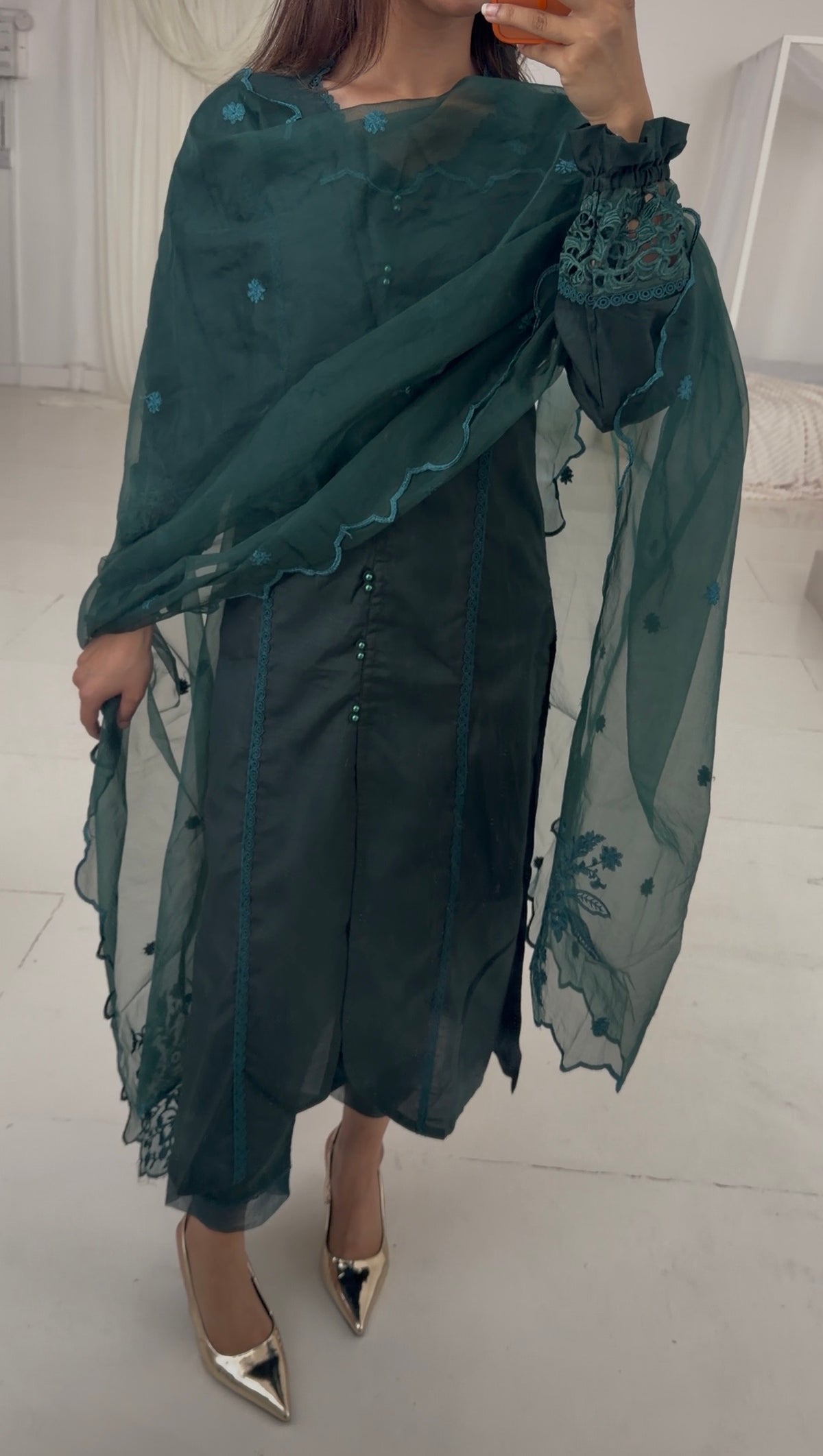 IQRA Rose Pink/ Bottle Green