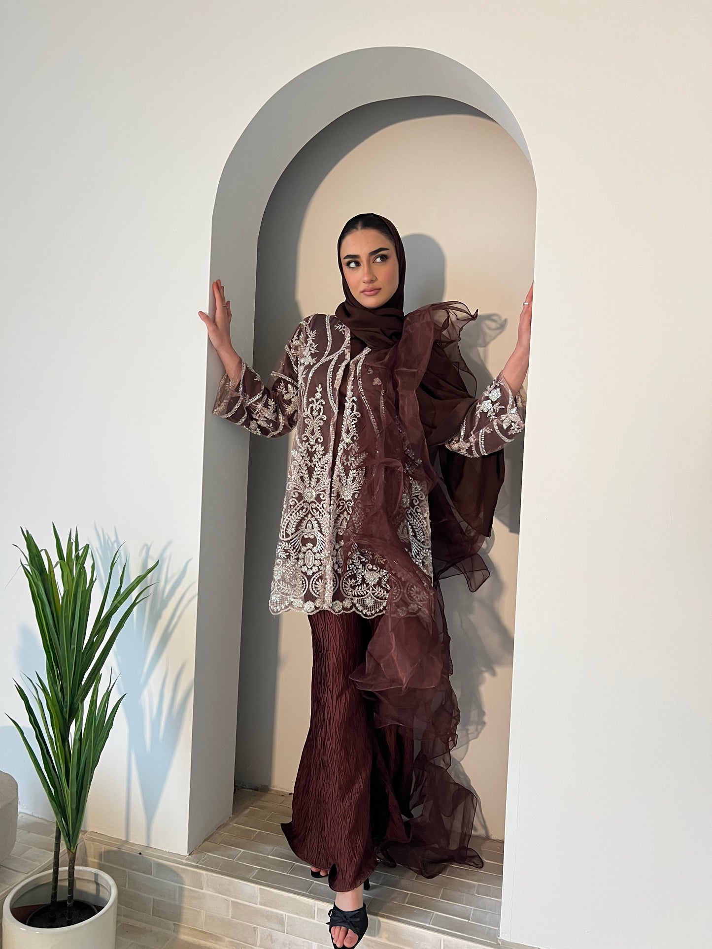 JINA Brown (5pc) Includes 2 Trousers