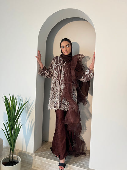 JINA Brown (5pc) Includes 2 Trousers