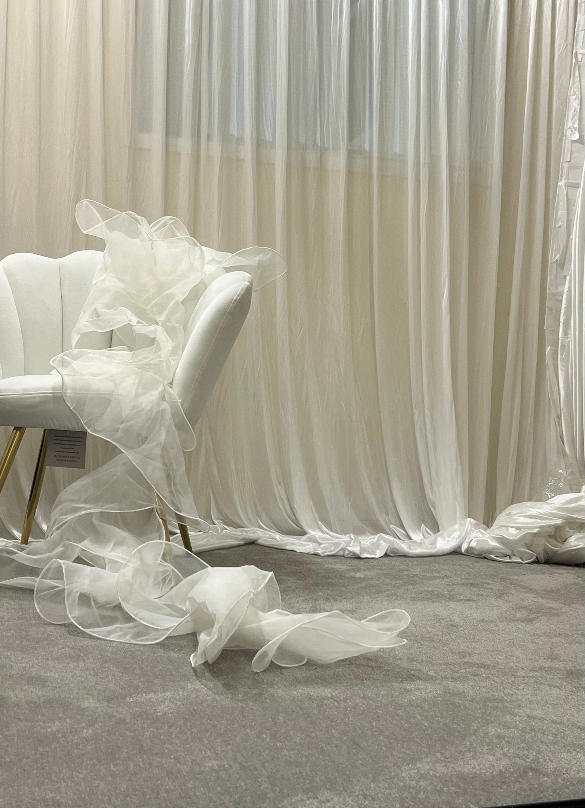 white organza ruffle dupatta uk